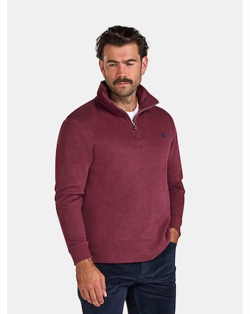 Raging Bull Classic French Rib Quarter Zip Burgundy