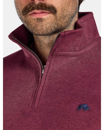 Raging Bull Classic French Rib Quarter Zip Burgundy