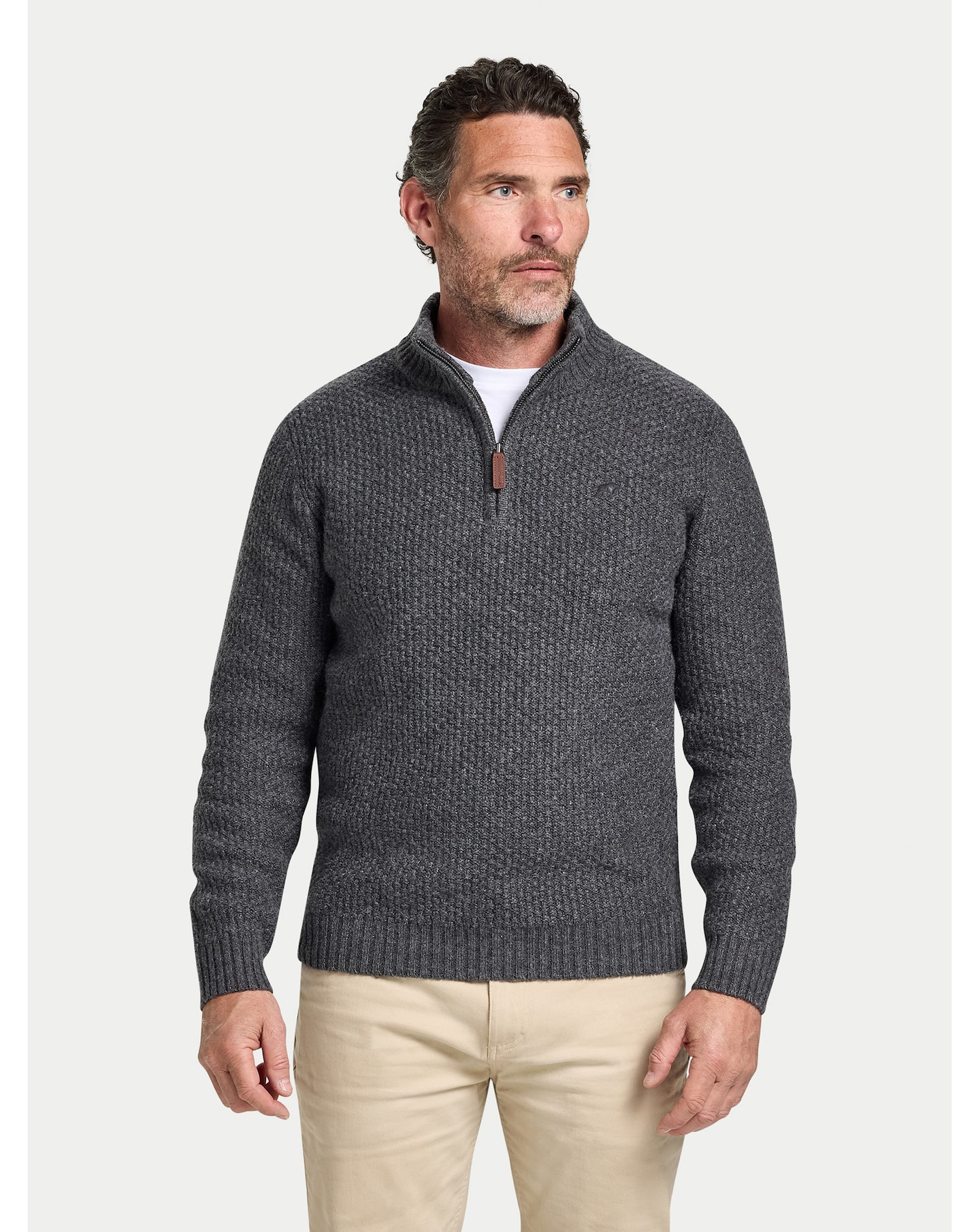 New In - Raging Bull Chunky Textured 1/4 Zip Knit
