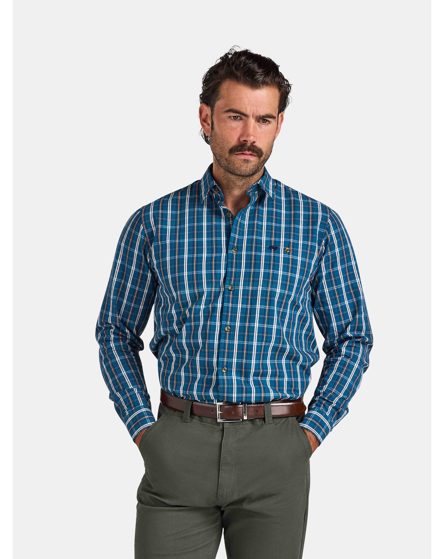 New In - Raging Bull L/S Linear Check Shirt