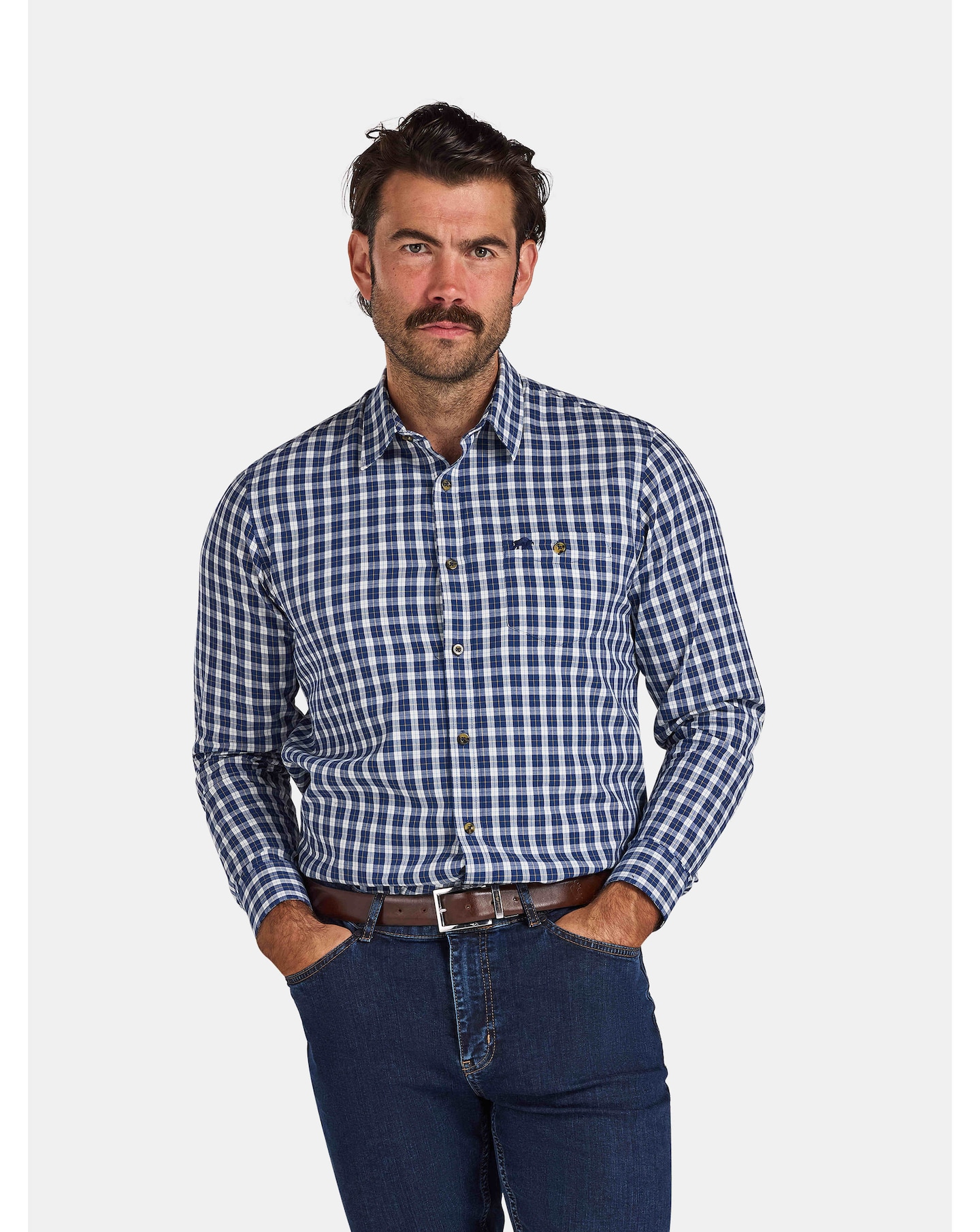 Raging Bull LS Mod Check Cotton Shirt