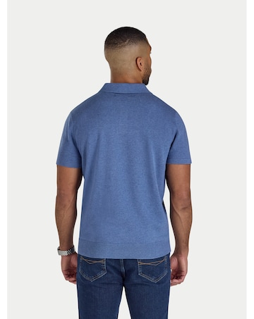 Raging Bull Short Sleeve Knitted Polo Chambray