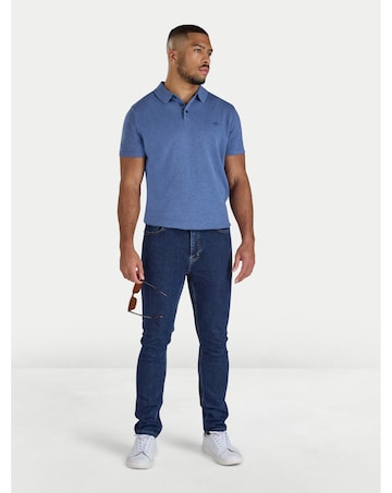 Raging Bull Short Sleeve Knitted Polo Chambray
