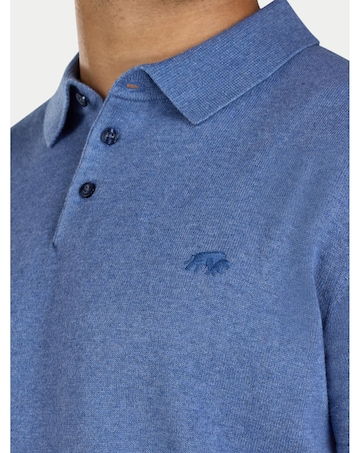 Raging Bull Short Sleeve Knitted Polo Chambray