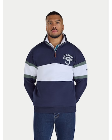 Raging Bull NO 3. Quarter Zip Sweat Navy