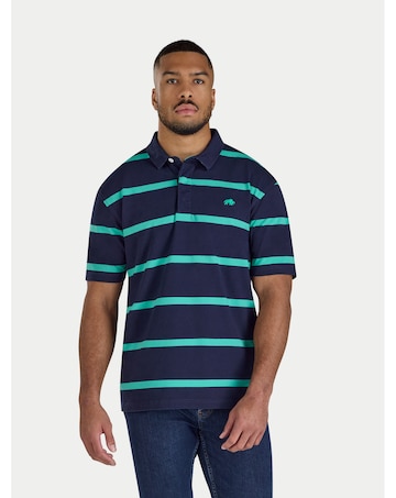 Raging Bull Thick Stripe Rugby Navy