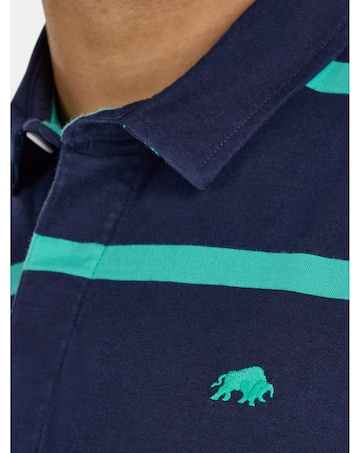 Raging Bull Thick Stripe Rugby Navy