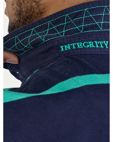 Raging Bull Thick Stripe Rugby Navy