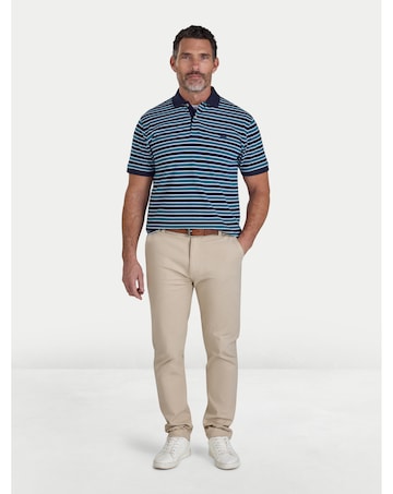Raging Bull Triple Stripe Pique Polo Navy