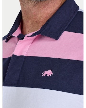 Raging Bull Irregular Stripe Rugby Navy