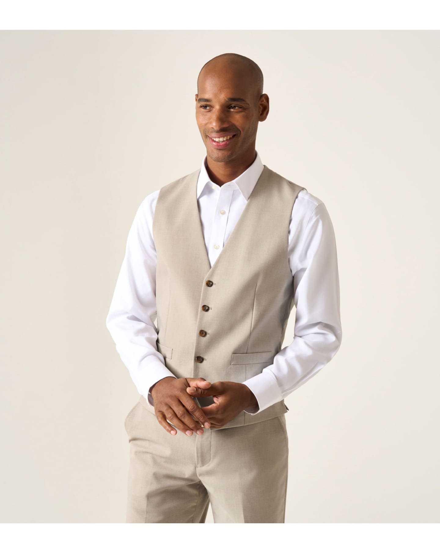 New In - Skopes Caspian Suit Waistcoat Stone