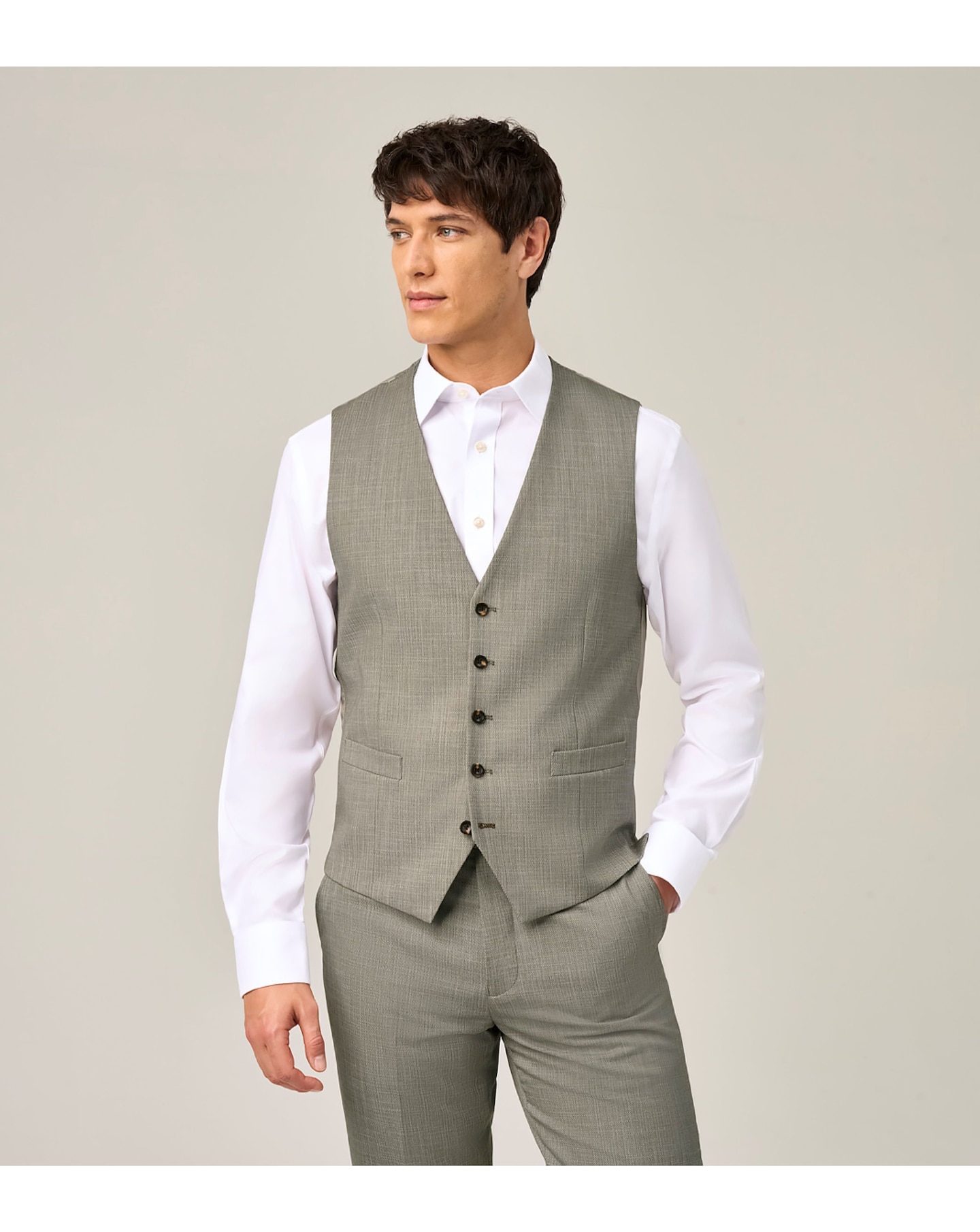 New In - Skopes Redding Suit Waistcoat Sage