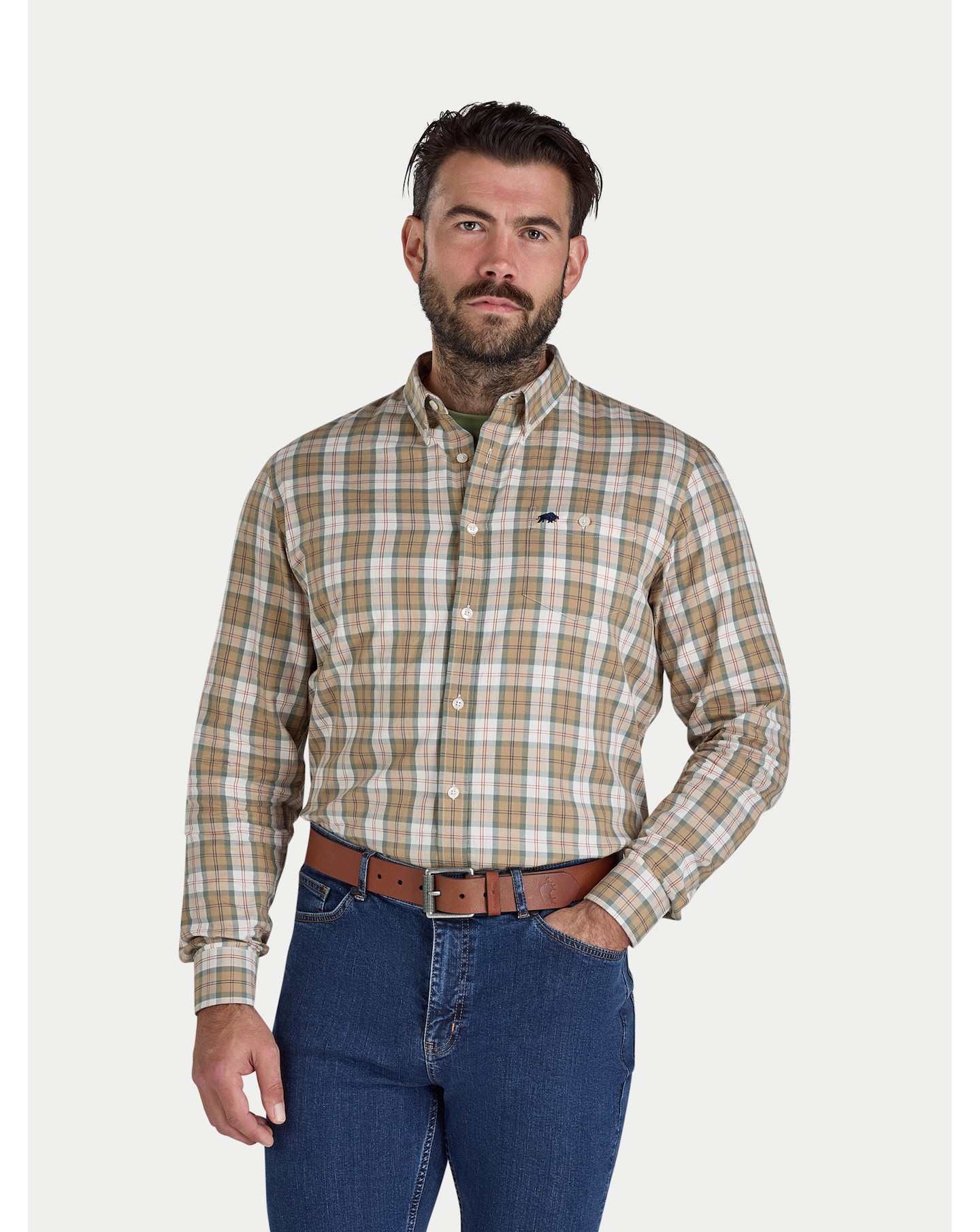 New In - Raging Bull LS Suffolk Check Twill Shirt