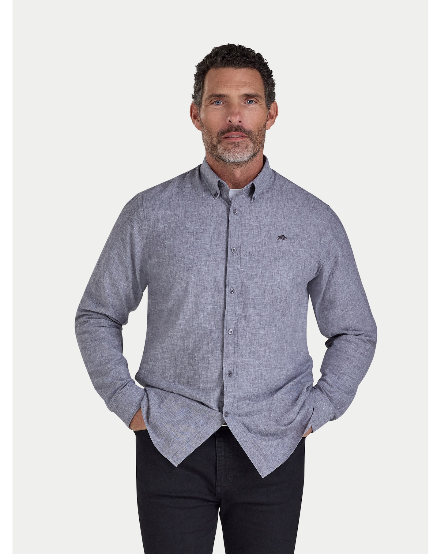 New In - Raging Bull LS Classic Linen Shirt