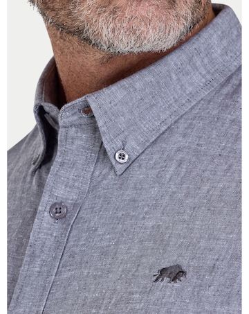 Raging Bull LS Classic Linen Shirt Charcoal