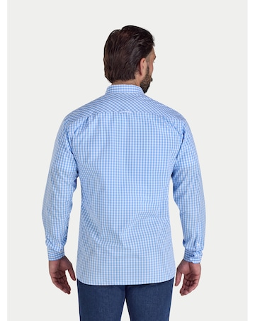 Raging Bull LS Classic Gingham Shirt Sky Blue