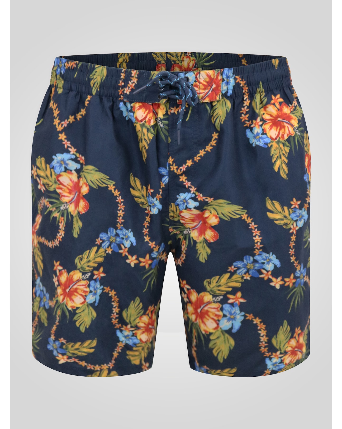 New In - D555 DAWSON Hawaiian Print Swim Shorts