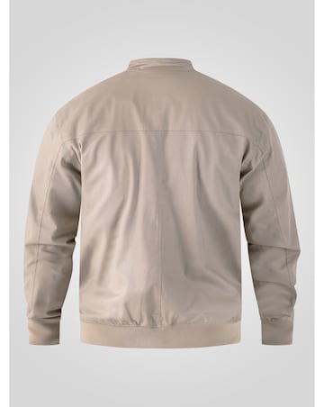 D555 Kent Harrington Jacket With Elasticated Rib Hem and Cuffs - Stone