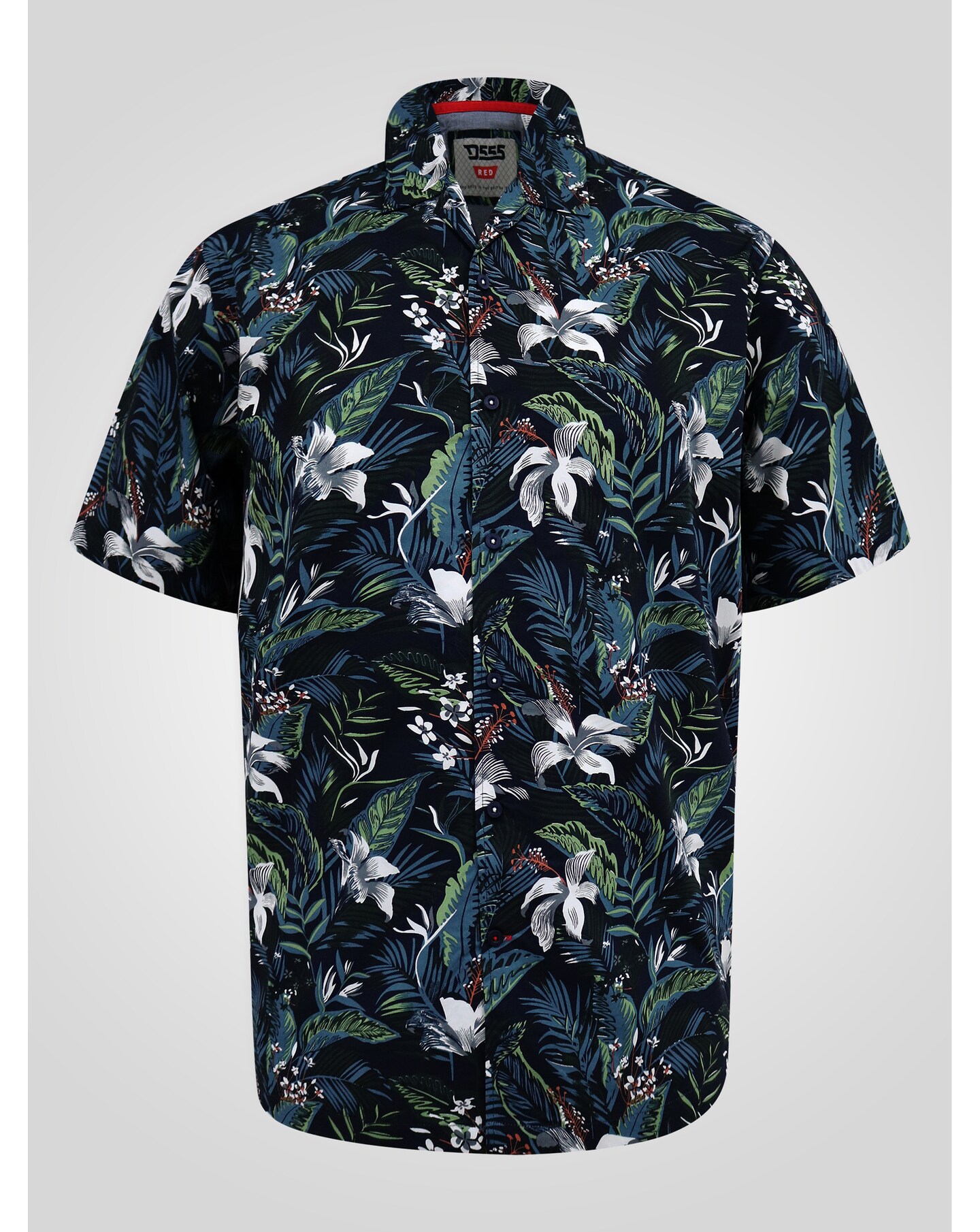 Men's Hawaiian Shirt - Tropical Floral Short Sleeve Button Down For Summer