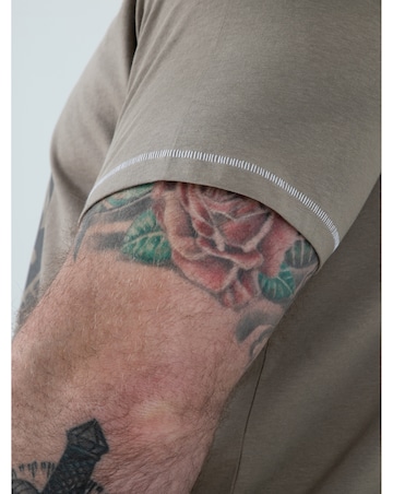 D555 Big and Tall JARRETT Official Rambo Printed T-Shirt - Stone