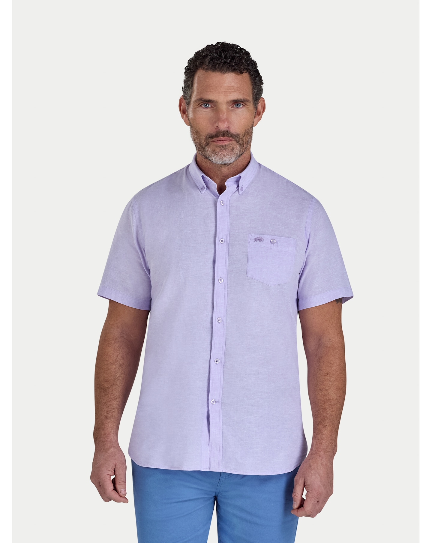 New In - Raging Bull Short Sleeve Linen Shirt