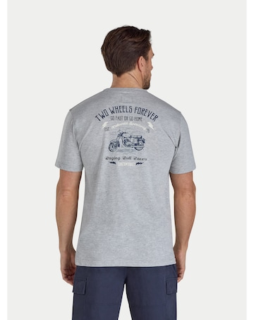 Raging Bull Go Fast T-Shirt Grey Marl