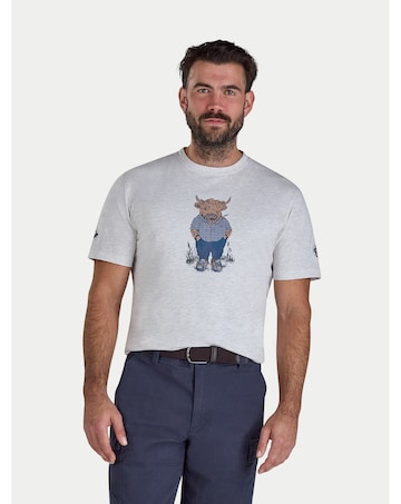 Raging Bull Farmer Bully Boy T-Shirt Ecru Marl