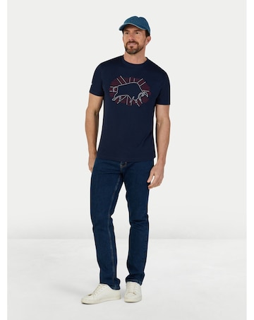 Raging Bull Outburst Union Jack Bull T-Shirt Navy