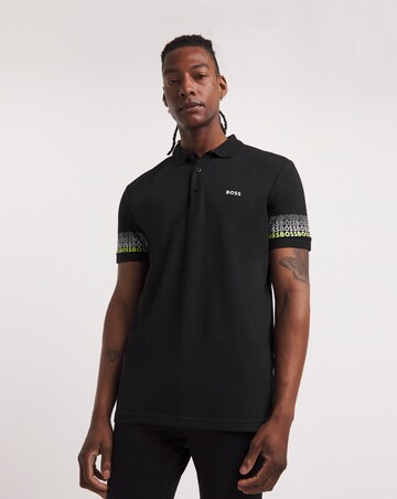 Black polo with logo clearance