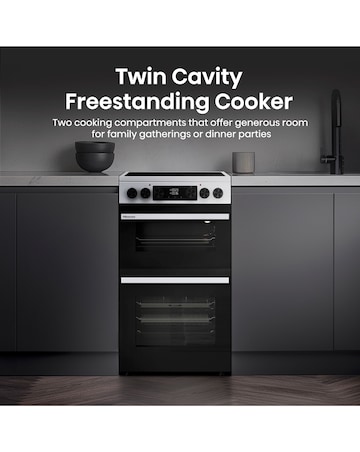 Hisense HDCEC5C10W 50cm Electric Double Cooker - White