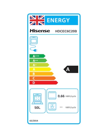 Hisense HDCEC6C20B 60cm Electric Double Cooker - Black