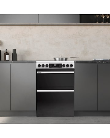 Hisense HDCEC6C20W 60cm Electric Double Cooker - Whte