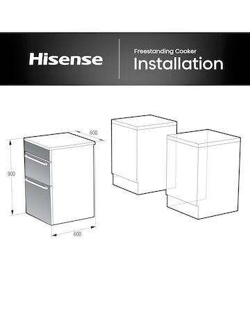 Hisense HDCEC6C20X 60cm Electric Double Cooker - Grey