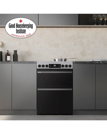 Hisense HDCEC6C20X 60cm Electric Double Cooker - Grey
