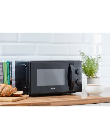 Swan SM4420BLK 20L Black Manual Microwave
