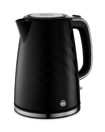 Swan Windsor 1.7L Textured Kettle and 2 Slice Toaster Black