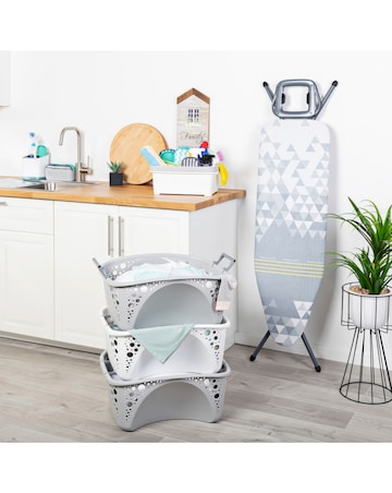 Minky Stackable Laundry Basket Set of 2