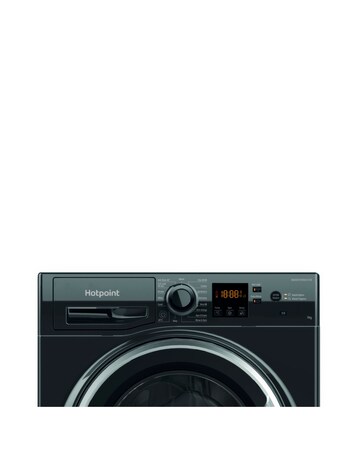 Hotpoint NSWM7469BSUK, 7kg, 1400rpm Washing Machine - Black + Installation
