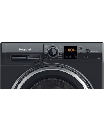 Hotpoint NSWM 1046 BS UK 10kg, 1400rpm, Washing Machine - Black + Installation
