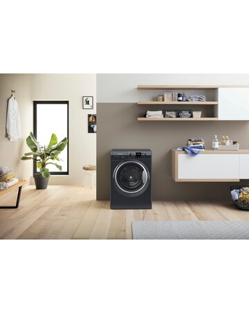 Hotpoint NSWM 1046 BS UK 10kg, 1400rpm, Washing Machine - Black + Installation