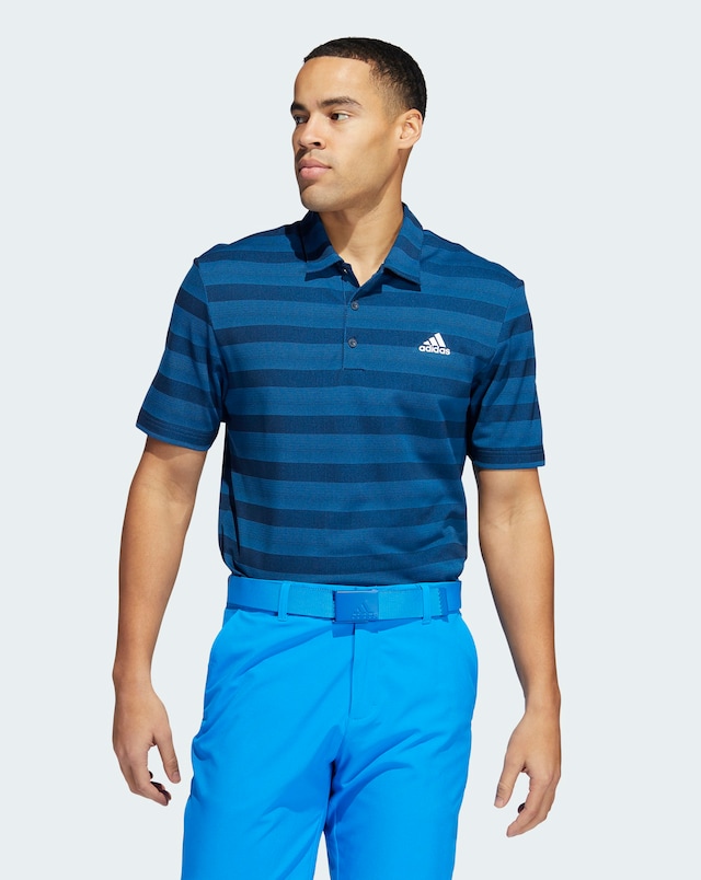 adidas Golf Stripe Primegreen Polo - Blue
