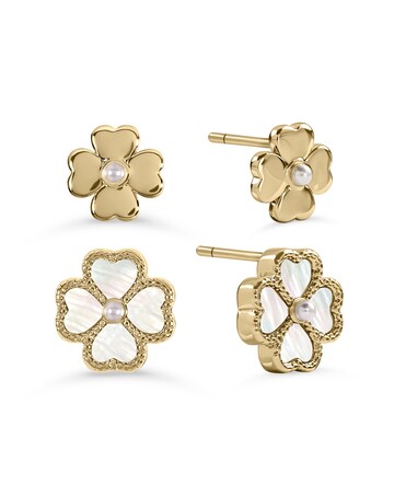 Radley Gold Plated MOP Heart earrings