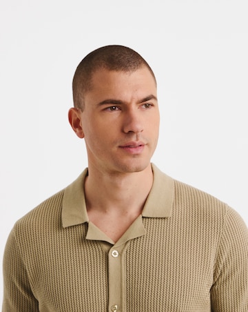 Knitted Revere Collar Shirt