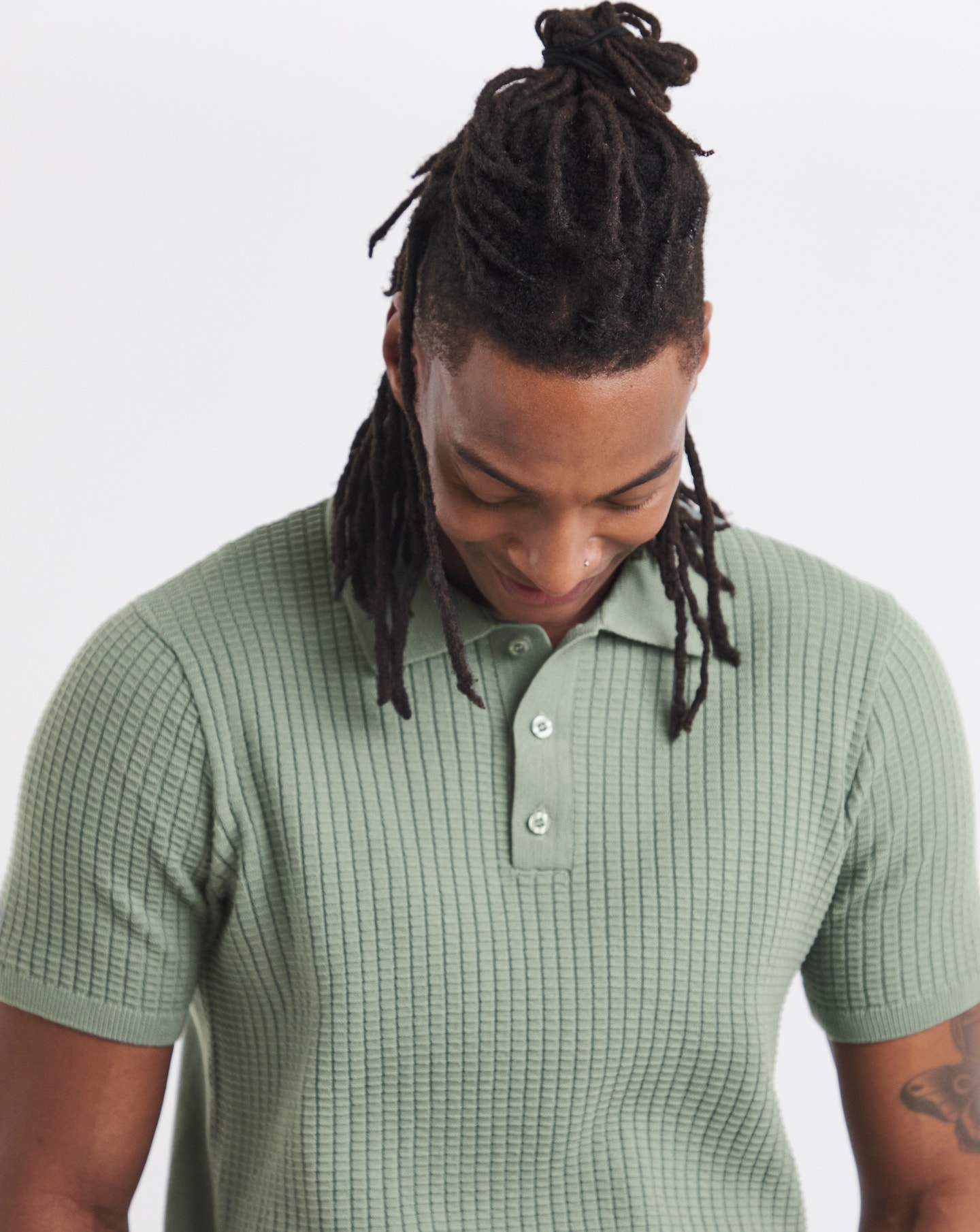 New In - Waffle Knitted Polo