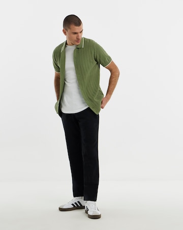 Straight Fit Linen Chino