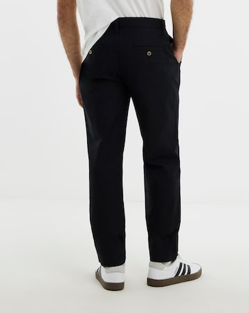Straight Fit Linen Chino