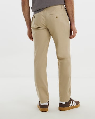 Straight Fit Linen Chino