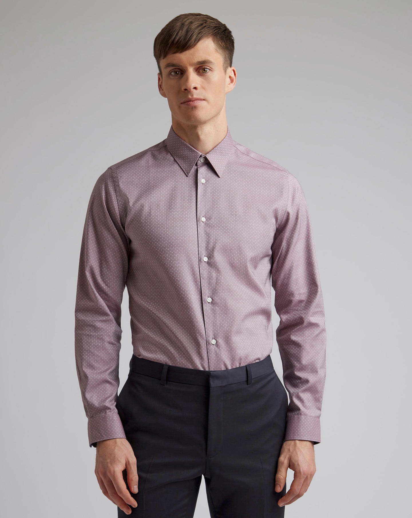 Ted Baker Textured Dot Slim Fit Shirt