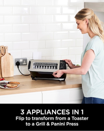Ninja Foodi 3-in-1 Toaster Grill & Panini Press Black ST200UK