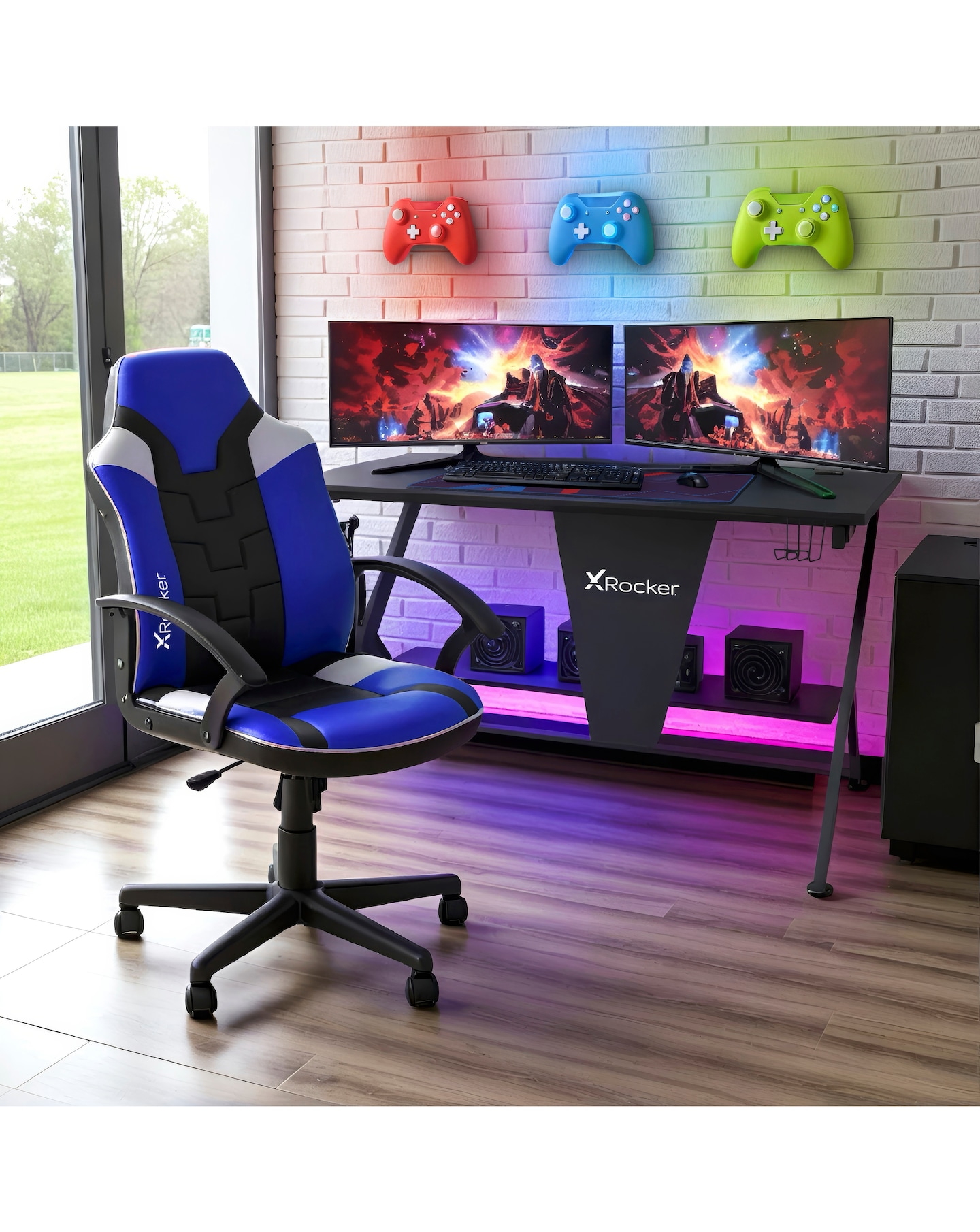 X Rocker Gaming Chair & Desk Bundle